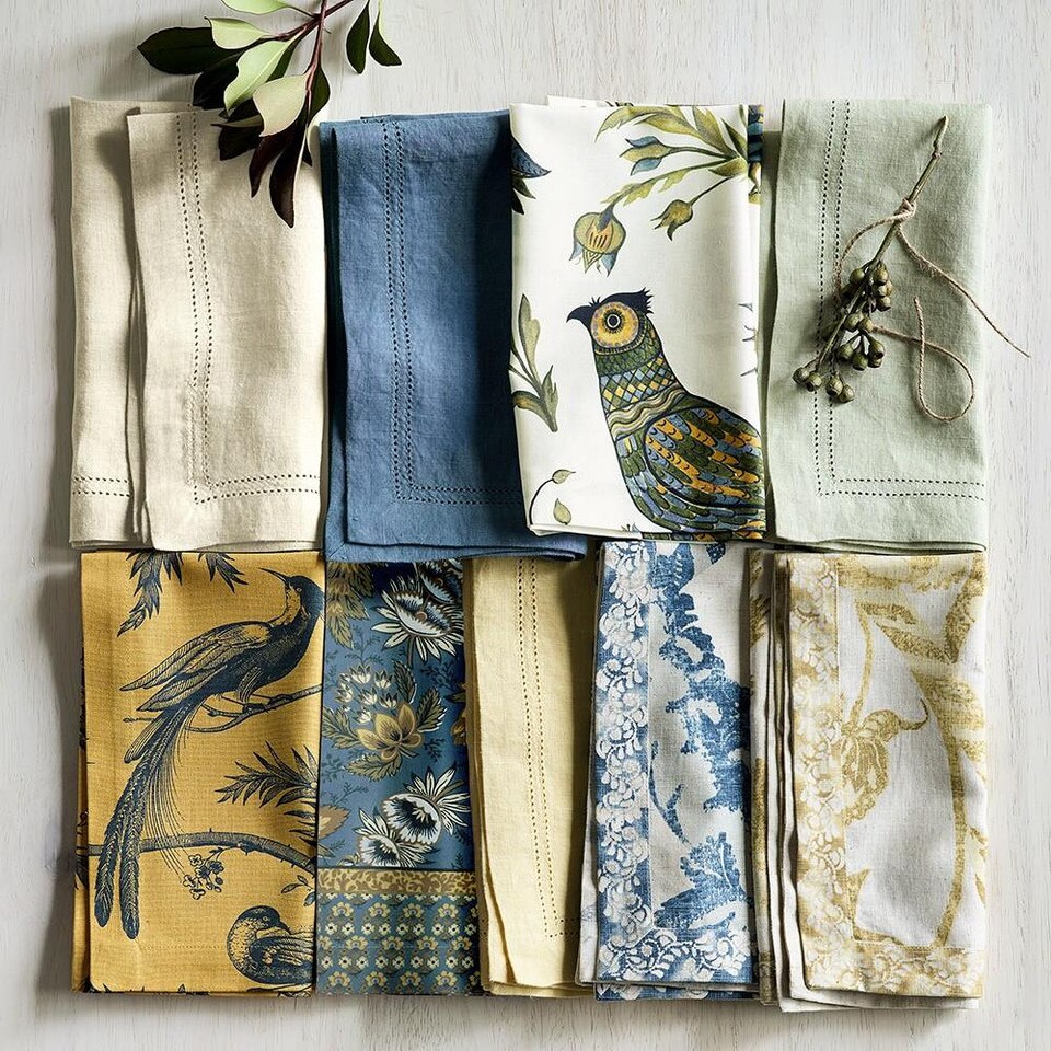 Linen Double Hemstitch Napkins Williams Sonoma AU